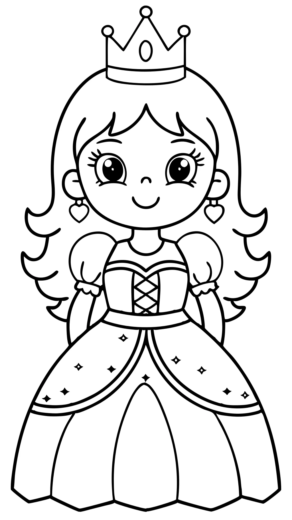 coloriages de princesse mignonne